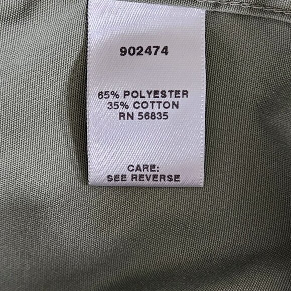 Cabela's Shirt Men XL Military Green Safari Series LS Buttons Pockets Cotton - Picture 12 of 16